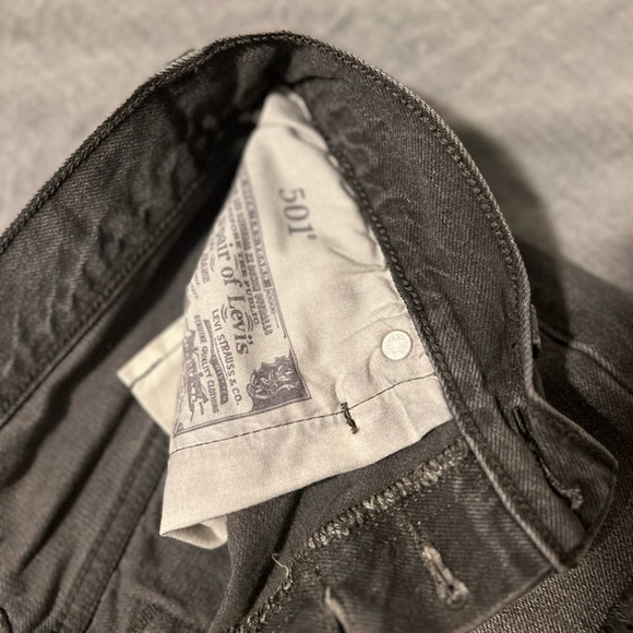 Levi’s 501 Women’s High Rise Denim Shorts | Size 27, Washed Black - Picture 5 of 5